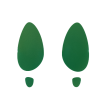 Voetafdruk vrouw (PermaRoute Groen)